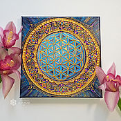Картины и панно handmade. Livemaster - original item The flower of life, the mandala of happiness and harmony. Handmade.