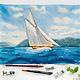 The picture for February 23rd with a sailboat at sea. Picture sea and ship. Pictures. Olga Ermakova art. Online shopping on My Livemaster.  Фото №2
