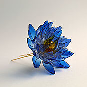 Украшения handmade. Livemaster - original item Blue Lotus hair clip. Handmade.