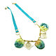 Necklace with quartz stylish 'Intrigue' turquoise necklace pendants. Necklace. Irina Moro. My Livemaster. Фото №6