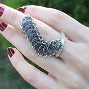 Украшения handmade. Livemaster - original item Ring for the whole finger made of 925 silver HB0070. Handmade.
