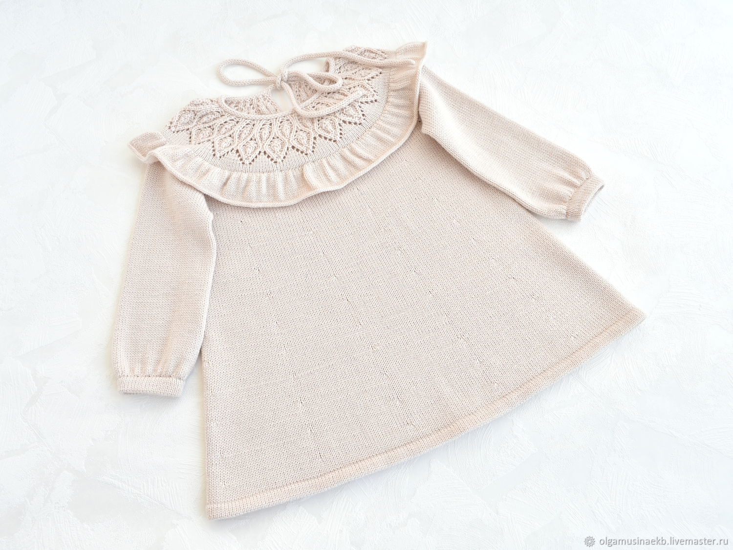 Knitted dress for girls 80-92 cm. Merino 100%, Childrens Dress, Ekaterinburg,  Фото №1