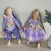 Textile sleepy angels, a gift for a calico wedding