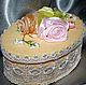 Box, flowers, ribbon, embroidered casket, casket with flowers, roses ribbon, box details, box for jewelry, jewelry box