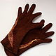 Order Gloves felted Bavarian chocolate. crafts philosophy. Livemaster. . Gloves Фото №3