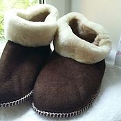 Обувь ручной работы handmade. Livemaster - original item Furry slippers of fur 49 sizes. Handmade.
