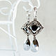 Длинные серьги, необычные серьги с кристаллами Swarovski, Серьги классические, Санкт-Петербург,  Фото №1