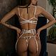 White Flora Mesh Underwear Set, Wedding Underwear. Underwear sets. La Mia Ragazza. Online shopping on My Livemaster.  Фото №2