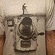 Роспись футболки "Человек с киноаппаратом", Футболки, Москва,  Фото №1
