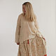 Блузка бохо из крапивы цвета crème brûlée MUHA-114e. Блузки. MUHA (vintagechic). Ярмарка Мастеров.  Фото №5