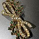 Vintage brooch with green crystals!, Vintage brooches, Moscow,  Фото №1