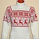 Knitted dress with reindeer and Norwegian snow maiden ornament. Dresses. SweaterOK. My Livemaster. Фото №4