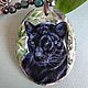 Pendant with lacquer miniature Panther painting on stone. Pendant. Olesy Losygina. Online shopping on My Livemaster.  Фото №2