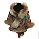 Order Beautiful shawl with fur. National Brand. Livemaster. . Shawls1 Фото №3