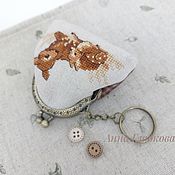 Сумки и аксессуары handmade. Livemaster - original item Purse keychain with clasp handmade embroidery deer. Handmade.