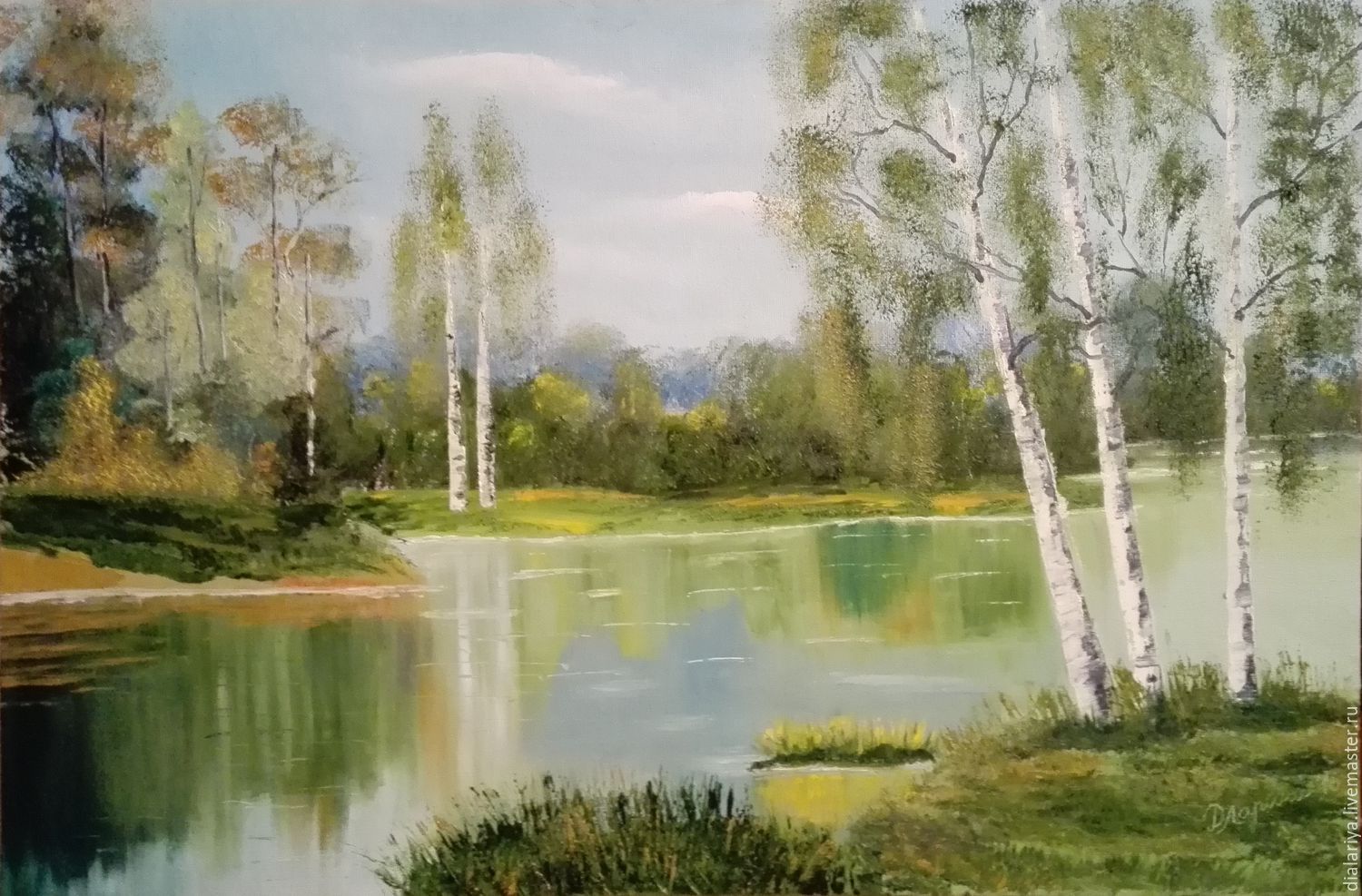 Пейзаж с озером в живописи