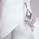 Silver earrings with purple chalcedony. Earrings. White Book. My Livemaster. Фото №6