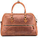 Order Leather bag 'Brooklyn' (crazy red). Russian leather Guild. Livemaster. . Travel bag Фото №3