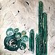 Современная картина, обьемная живопись. Кактус. Картины. Художница - JulianaSol. Ярмарка Мастеров.  Фото №5