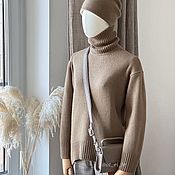 Пуловер из вискозы с хлопком с рукавом реглан