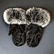 Velvet mittens with arctic fox. Mittens. National Brand. Online shopping on My Livemaster.  Фото №2