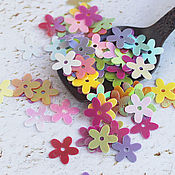 Материалы для творчества handmade. Livemaster - original item Sequins 10 mm No. №89 Flowers mix 2 g. Handmade.