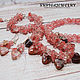 Jewelry set with chalcedony `Strawberry`
