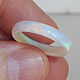 White synthetic opal ring