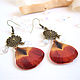 Earrings with Real red Petals of a Tulip Resin Botanica. Earrings. WonderLand. Online shopping on My Livemaster.  Фото №2