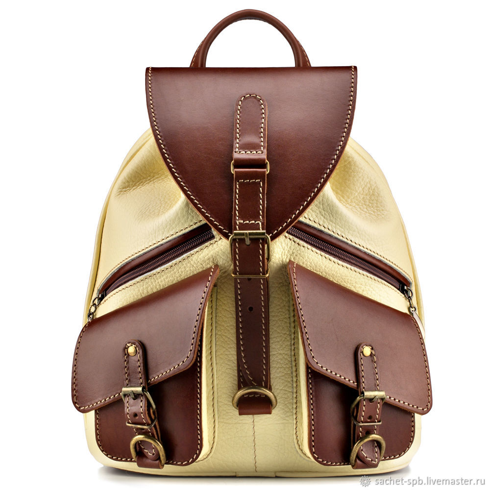Leather backpack 'Pilot' (yellow), Backpacks, St. Petersburg,  Фото №1