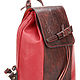Womens leather backpack 'Geisha' (cranberry). Backpacks. Russian leather Guild. My Livemaster. Фото №6