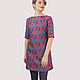 Jacquard dress blue pink a line straight. Dresses. Yana Levashova Fashion. Online shopping on My Livemaster.  Фото №2