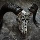 Настоящий череп с резьбой ручной работы. Маски интерьерные. Horns and Bones. Ярмарка Мастеров.  Фото №4