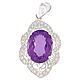 Кулон аметист (23.8 ct.), цирконы, серебро 925 пробы. Кулон. Максимов - ювелир. Ярмарка Мастеров.  Фото №4