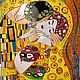Stained glass painting 'Kiss' based on G. Klimt, Pictures, Moscow,  Фото №1