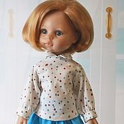 Куклы и игрушки handmade. Livemaster - original item Polka dot blouse for Paula Reina doll. Handmade.