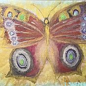 Картины и панно handmade. Livemaster - original item Butterfly painting in mother-of-pearl watercolor 