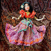 Интерьерный венок с ватными куклами:  Карнавал ОТЛОЖЕНО