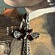 Винтаж: Серебряный крест с гранатами, 925º,  Чехия. Кулоны винтажные. 'Голландская Вест-Индская компания'. Ярмарка Мастеров.  Фото №4