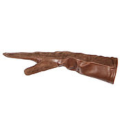 Винтаж handmade. Livemaster - original item Size 7.5. Chic demi-season gloves from nature.leather and velour. Handmade.