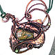 Copper wire wrapped necklace "In the depth of the forest". Necklace. IVA rainbow art. My Livemaster. Фото №6