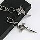 Стильные кольчужные серьги "Shuriken". Серьги классические. BeadLab. УКРАШЕНИЯ, КОТОРЫЕ УДИВЛЯЮТ. Ярмарка Мастеров.  Фото №4