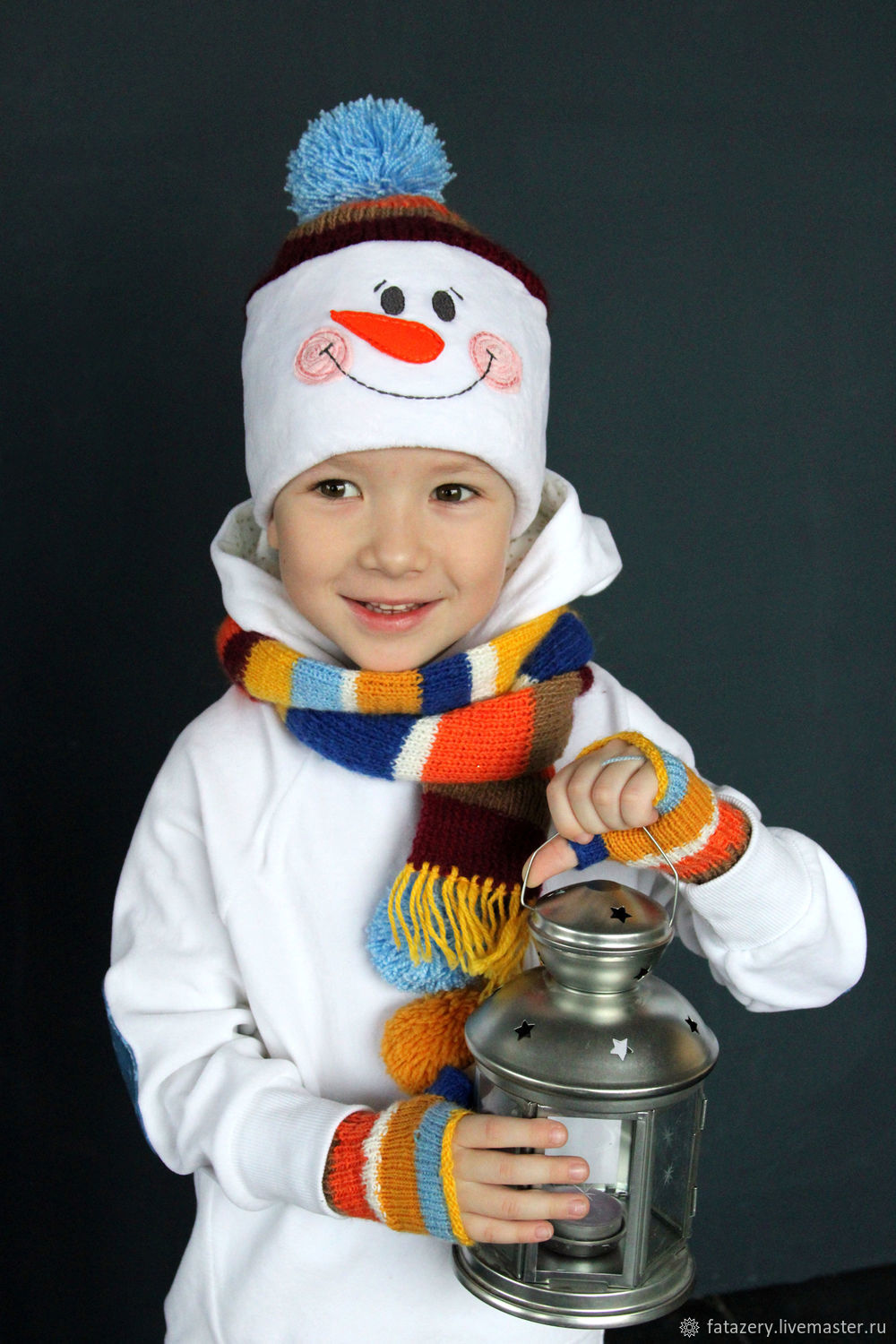 Шапка Снеговика для взрослого - купить онлайн в l2luna.ru