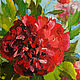Peonía roja con Pintura de aceite 18h24 cm. Pictures. KapustinaArt. Интернет-магазин Ярмарка Мастеров.  Фото №2