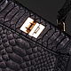 Сумка женская из кожи питона IMP0572B. Классическая сумка. CrocShop товары из экзотической кожи. Ярмарка Мастеров.  Фото №4