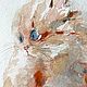 'Ginger' watercolor painting (cats, ginger, animals). Pictures. Nadezda Perova. My Livemaster. Фото №4
