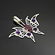 Pendant with natural ruby and amethysts 'Butterfly'. Pendants. geliar. My Livemaster. Фото №4