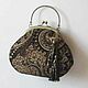 Women's leather bag BLACK and GOLD PAISLEY-2.A bag with a clasp. Clasp Bag. Irina Vladi. My Livemaster. Фото №6