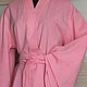  Хлопковый женский халат-кимоно для дома,отдыха,пляжа Фламинго. Халаты. Oxygen (Zinochka-buch). Интернет-магазин Ярмарка Мастеров.  Фото №2