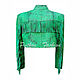 Frangia Python leather summer jacket. Outerwear Jackets. Exotic Workshop Python Fashion. Online shopping on My Livemaster.  Фото №2